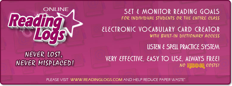 ReadingLogs.com Free Online Reading, Vocabulary and Spelling  Tools